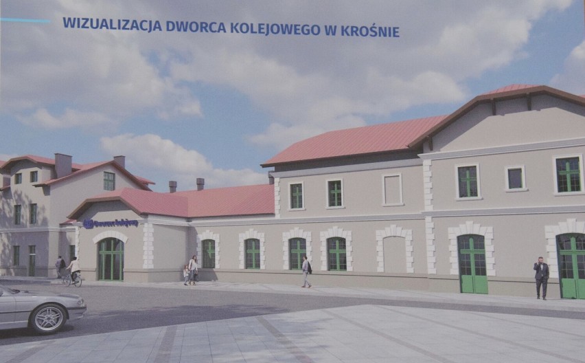Dworzec PKP w Krośnie zostanie zmodernizowany. Znalazł się na liście Programu Inwestycji Dworcowych [ZDJĘCIA, WIZUALIZACJE]