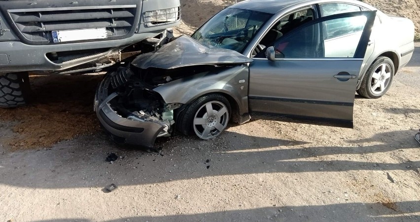 Wypadek w Kosewie. Do kolizji samochodu ciężarowego i osobówki doszło na skrzyżowaniu 