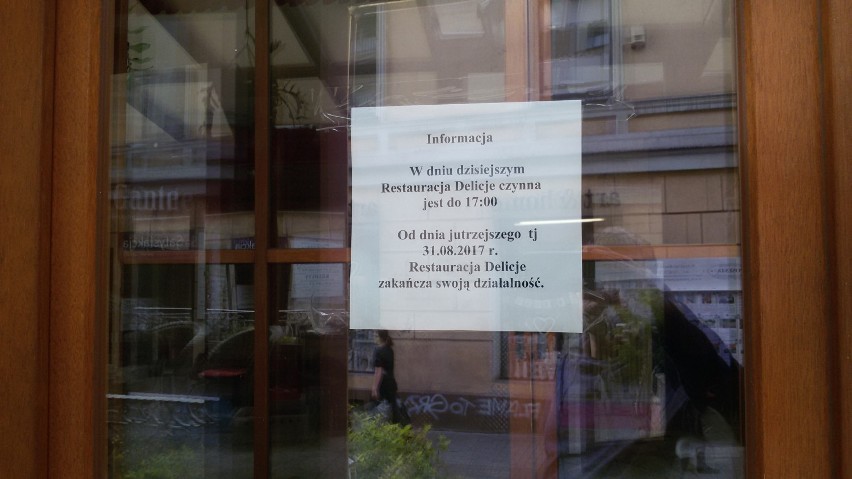 Restauracja Delicje Ristorante w Rybniku na rynku zamknięta