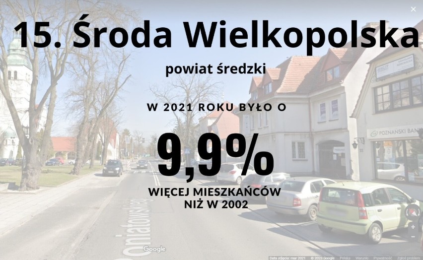 Oto TOP 15 miast w Wielkopolsce, w których przybywa...