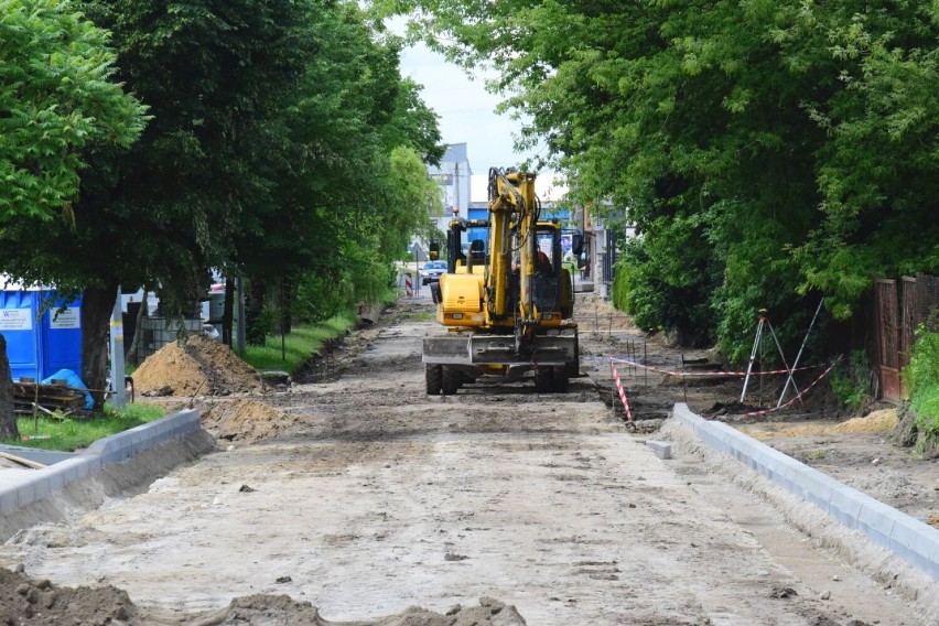 Trwa remont ulicy Związku Walki Zbrojnej w Łęczycy