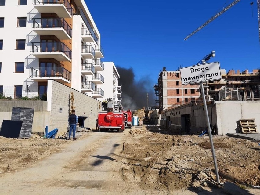 Pożar przy ul. Wolińskiego w Lublinie