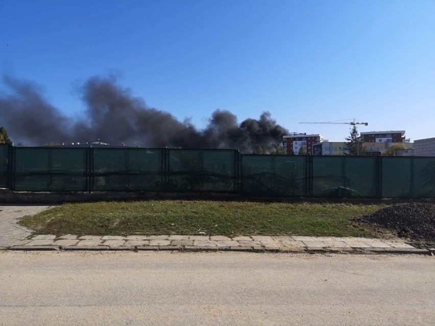 Pożar przy ul. Wolińskiego w Lublinie