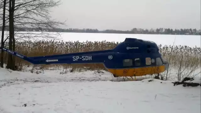 Śmigłowiec, który spoczywa na dnie Jeziora Białego