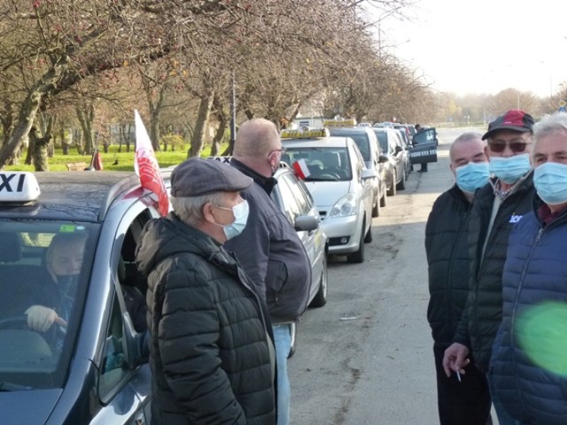 Protest taksówkarzy w Radomsku