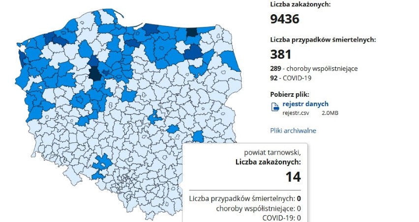 Tarnów. Nowe zakażenia COVID-19 w Tarnowie i powiatach: tarnowskim, brzeskim, bocheńskim i dąbrowskim [AKTUALIZACJA 14.01]
