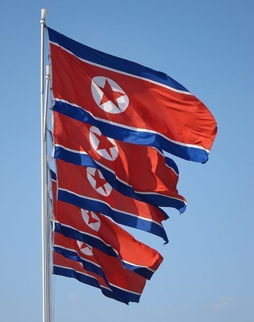 Flagi Korei Północnej.