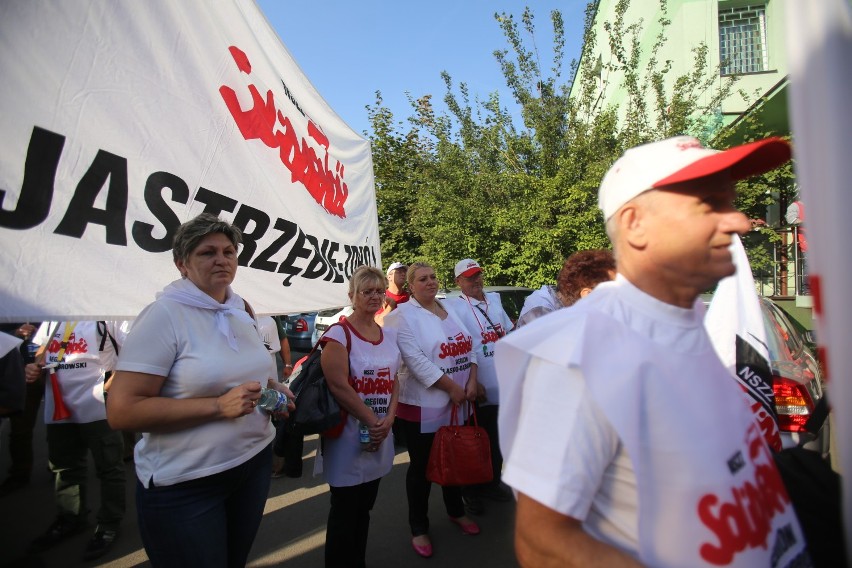 Protest górników w Sosnowcu i Katowicach [DUŻO ZDJĘĆ]