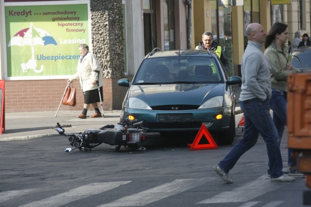 Wypadek na ulicy Chojnowskiej w Legnicy