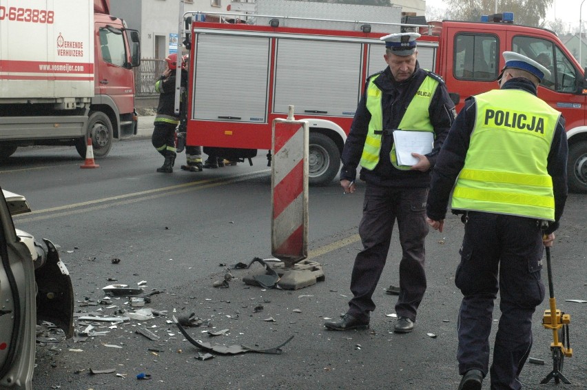 Wypadek na ulicy Łódzkiej w Kaliszu