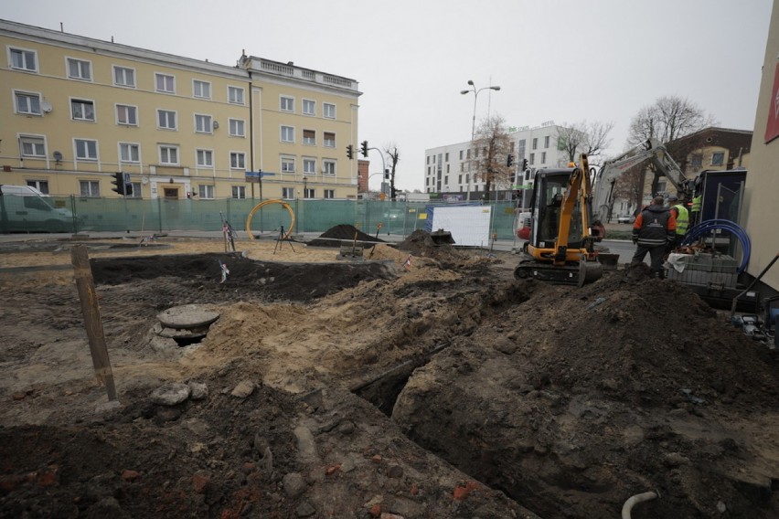 Ulica Lecha Gniezno. Trwa budowa zielonego skweru