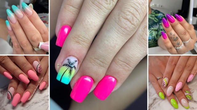 Propozycje manicure na lato 2022 wykonanego przez stylistki paznokci z Golubia-Dobrzynia zobaczysz w galerii