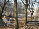 Bytom : Staw południowy - prace w parku miejskim