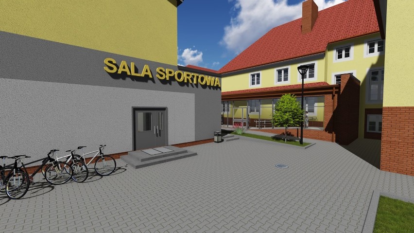 Tak będzie wyglądać nowa hala sportowa szkoły w Łubowie. To już pewne WIZUALIZACJA