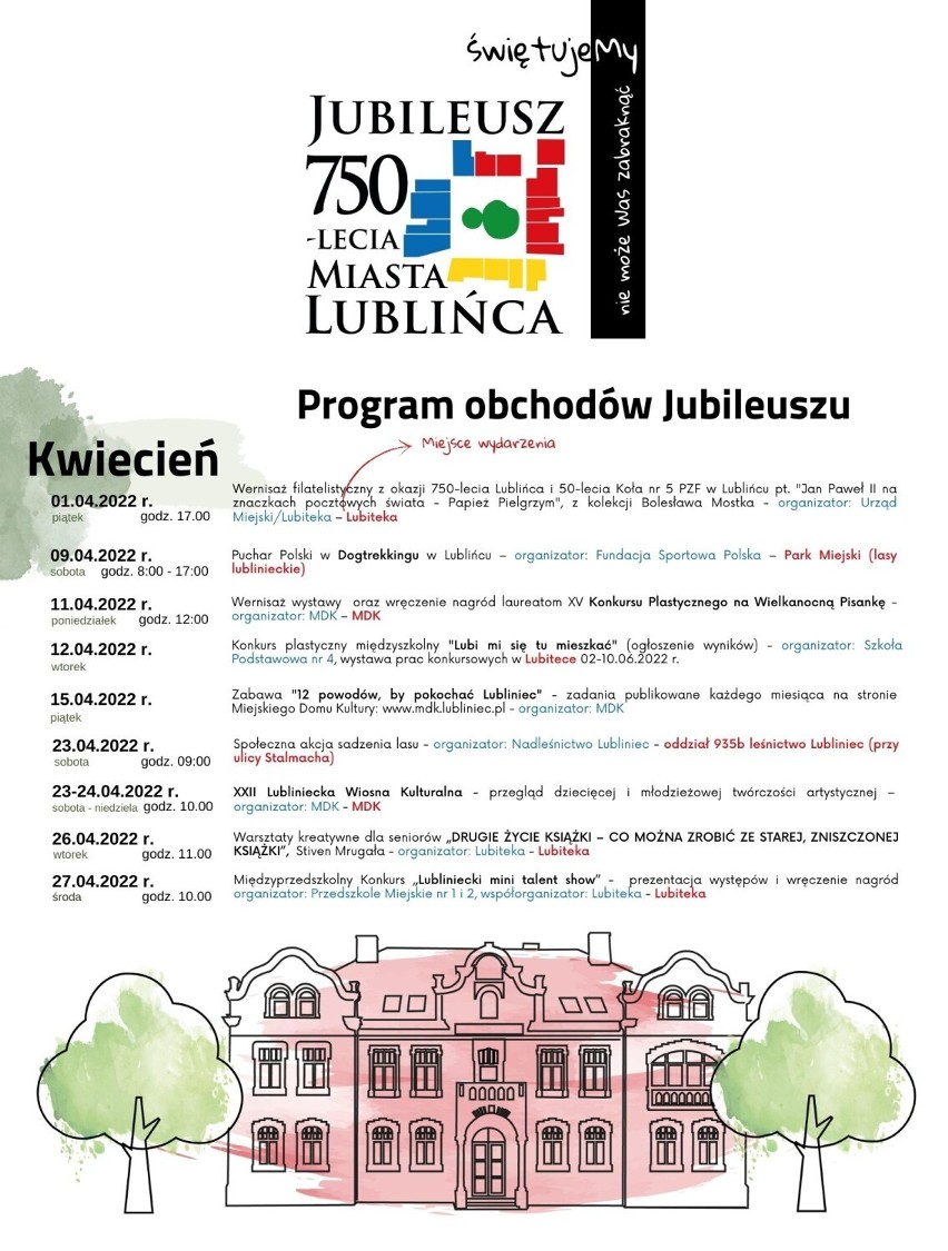 Program głównych obchodów Jubileuszu 750-lecia miasta