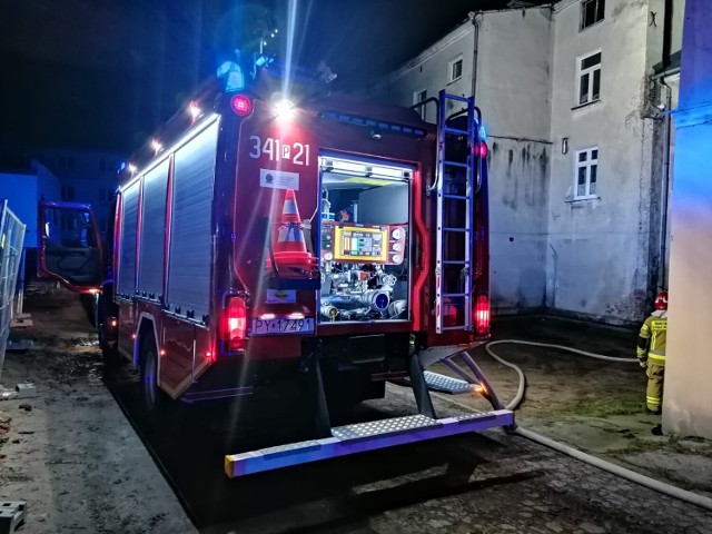 Pożar budynku przy ulicy Harcerskiej w Kaliszu