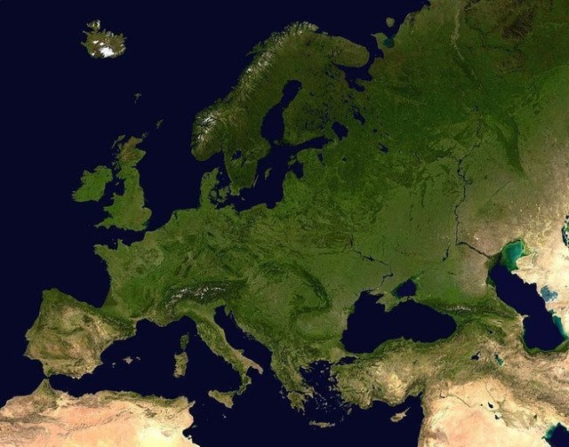 Zdjęcie satelitarne Europy