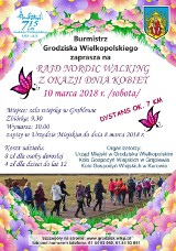 Grodzisk: Zapraszamy na Rajd Nordic Walking z okazji Dnia Kobiet! Zgłoszenia udziału przyjmowane są do 8 marca