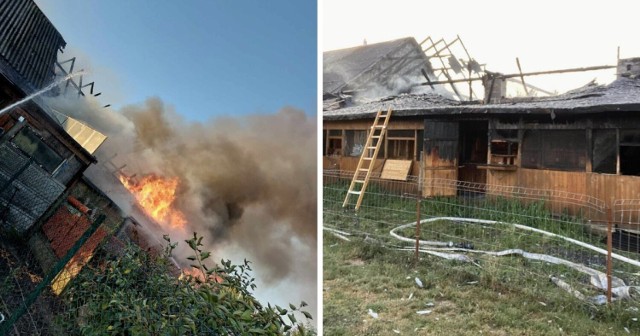 Pożar budynku gospodarczego w miejscowości Brzyszów ul Częstochowska. To tam jechał druh Dawia Jerominek