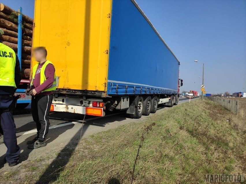 Zderzenie dwóch cieżarówek na obowodnicy Opola w rejonie ronda przy ulicy Partyzanckiej