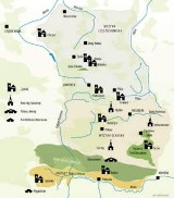 Mapa atrakcji krajobrazowych Jury Krakowsko - Częstochowskiej