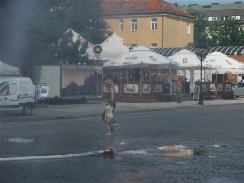 Kurtyny wodne na Targu Węglowym w Gdańsku