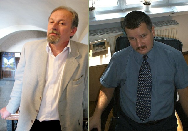 Leszek Leśko i Mariusz Tomiczek (z prawej) powalczą w II turze wyborów o urząd burmistrza Olszyny