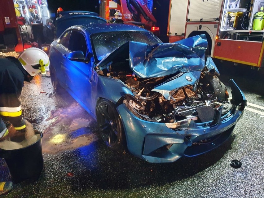 Wypadek w Golasowicach. BMW uderzyło w tył opla