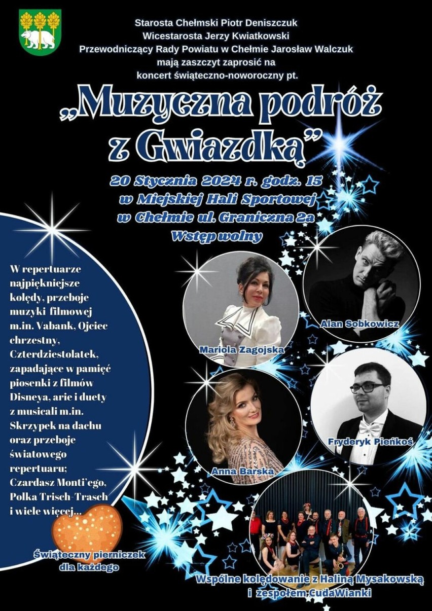 Opłatek powiatowy i koncert świąteczno-noworoczny w Chełmie