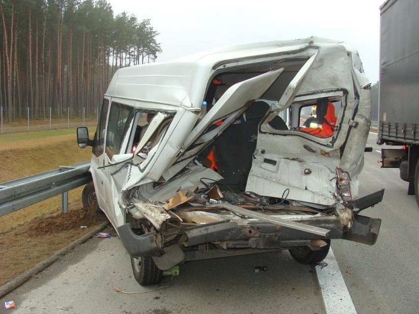 Trzciel. Wypadek na autostradzie [FOTO]