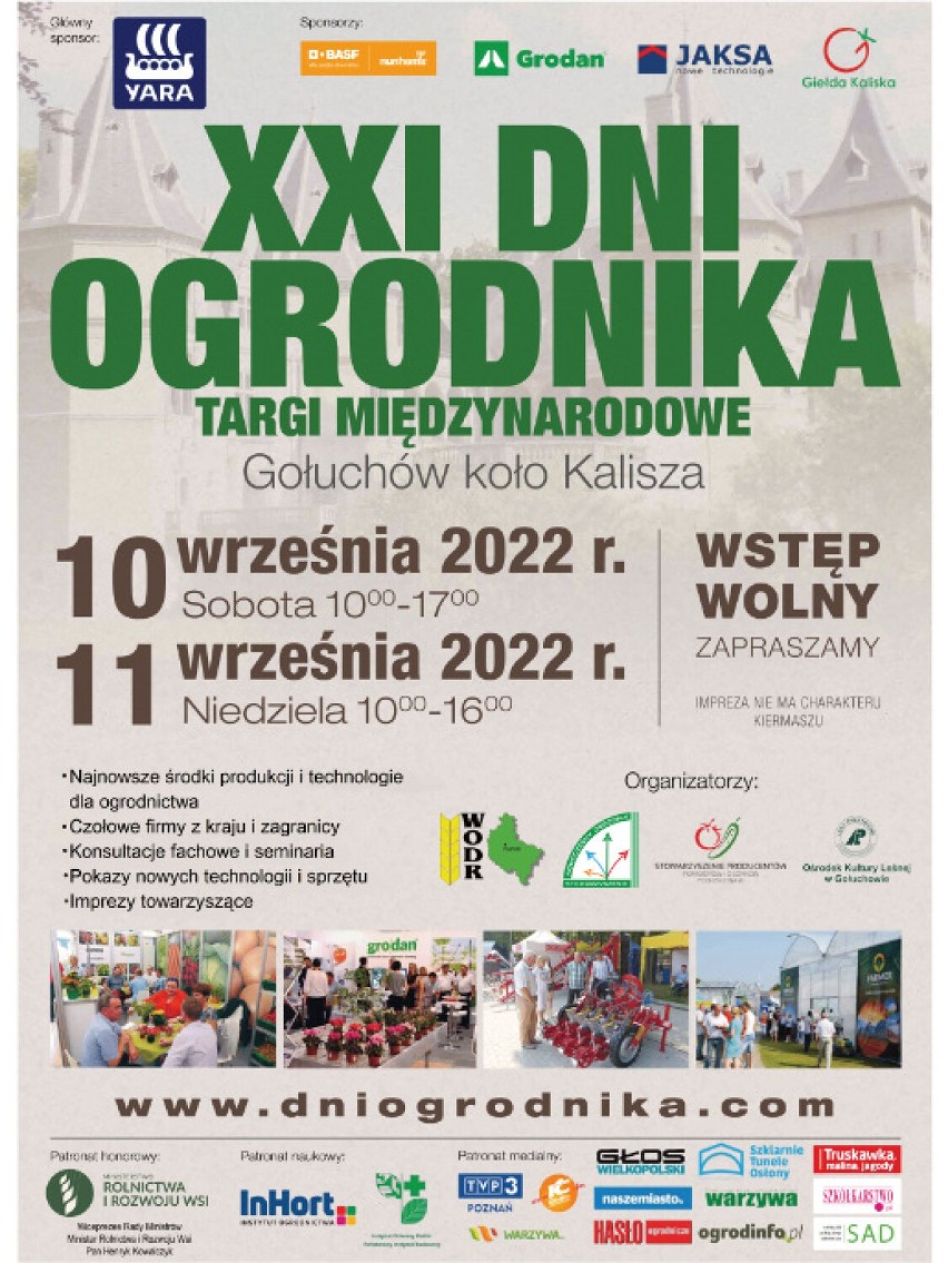 10-11 września odbędzie się XXI edycji międzynarodowych Dni Ogrodnika
