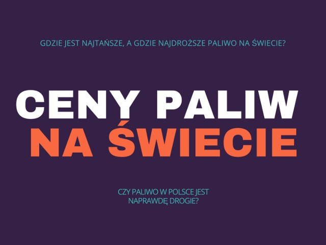 Ceny paliw rosną w zastraszającym tempie, ale wbrew pozorom w Polsce wcale nie płacimy dużo na stacjach benzynowych. Są jednak kraje, w których tankować można dużo taniej. Zobacz gdzie są najwyższe, a gdzie najniższe ceny paliw na świecie!