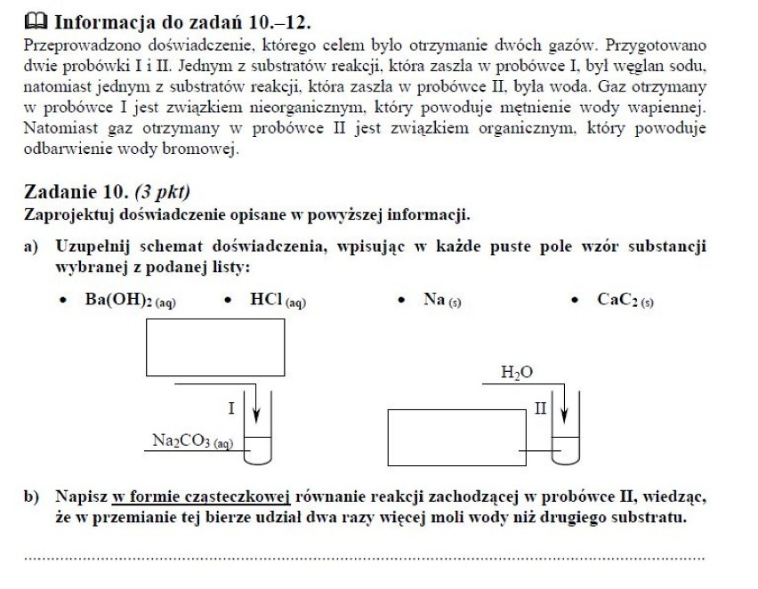 CHEMIA - ARKUSZ - POZIOM PODSTAWOWY