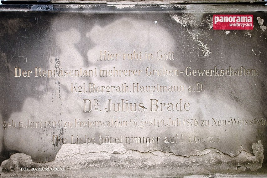 Grobowiec rodziny Brade na Cmentarzu Komunalnym w Wałbrzychu...