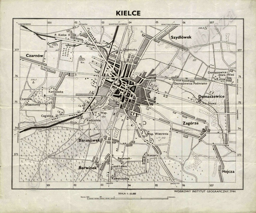 1944 , Plan Kielc z roku 1944, fotopolska.eu