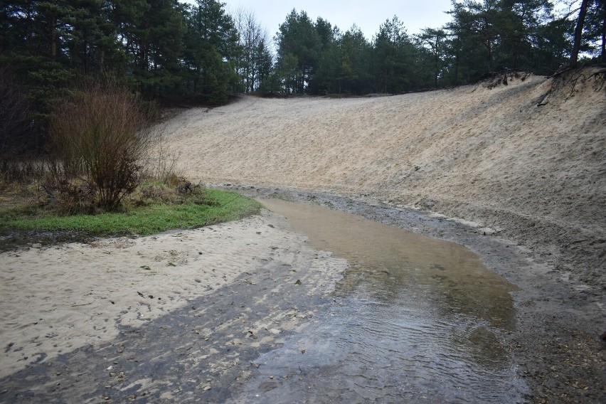 Drastyczny spadek poziomu wody w Sztole - 4 stycznia 2022