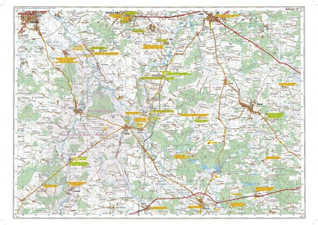 Fragment jednej z map powiatu bełchatowskiego&#8233;