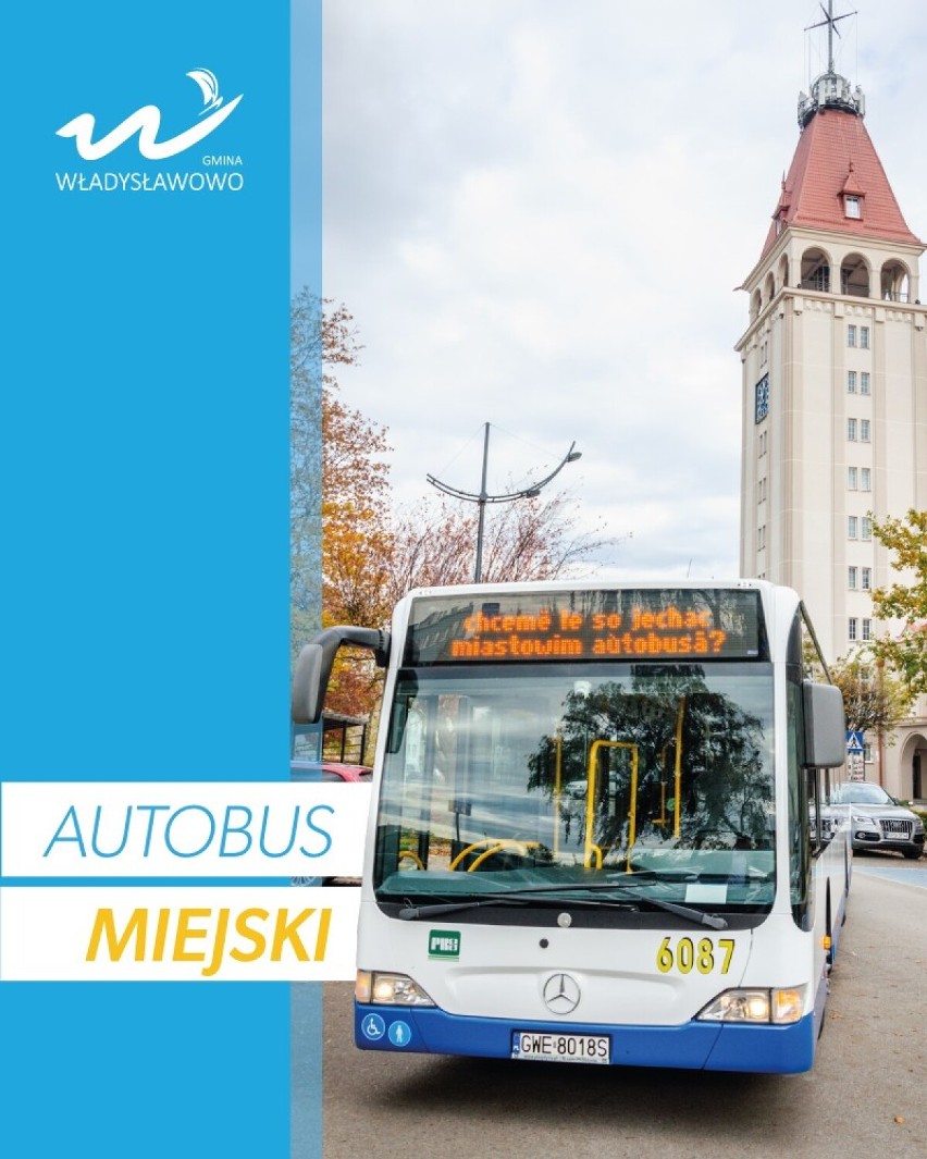 Władysławowo 1.11.2022 uruchamia miejski autobus. Linie autobusowe 11 i 12 na trasie Władysławowo - Chłapowo