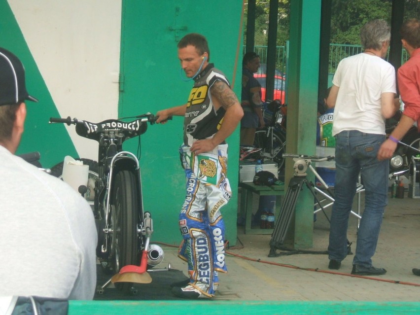 Greg Hanckoc i jego motocykl