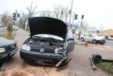 Wypadek koło Kauflandu w Puławach (zdjęcia)