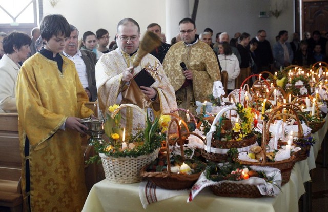 Święcenie pokarmów  Cerkiew Grecko - Katolicka pw. ZNMP przy ulicy Wrocławskiej