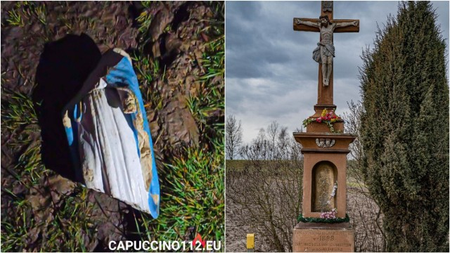 Figurka Matki Boskiej została wyjęta z przydrożnej kapliczki w Uściu Solnym o rozbita o nawierzchnię drogi