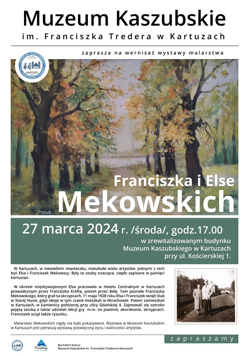 Muzeum Kaszubskie zaprasza na wernisaż prac malarskich Else i Franciszka Mekowskich