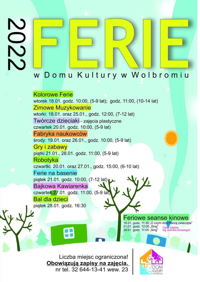 Ferie w domu kultury w Wolbromiu...