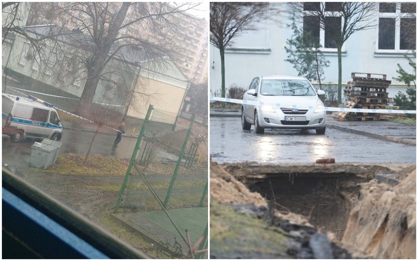 Pociski na terenie budowy przy ulicy Wiejskiej we Włocławku