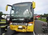 Wypadek na A4: Karambol 4 aut i autobusu. Siedem osób poszkodowanych [ZDJĘCIA]