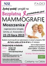 Bezpłatna mammografia w Moszczenicy