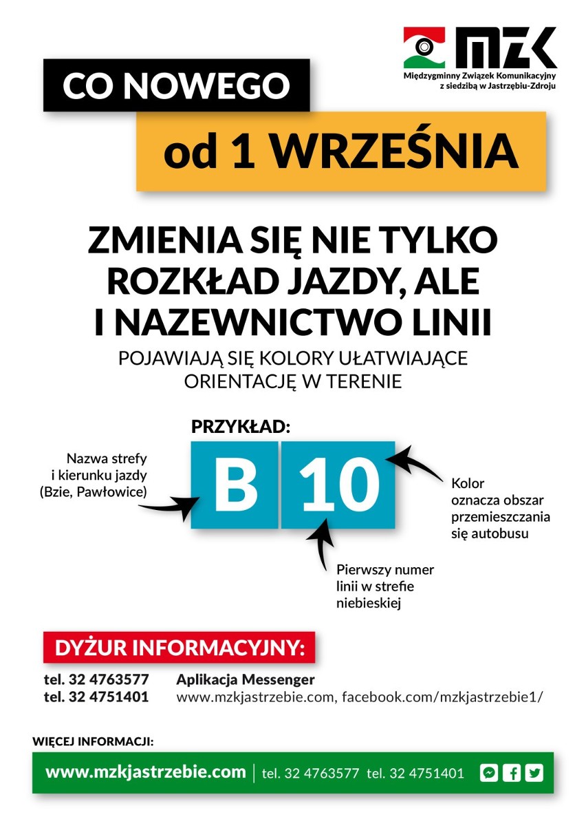 MZK Jastrzębie: od 1 września nowy rozkład, cennik i...