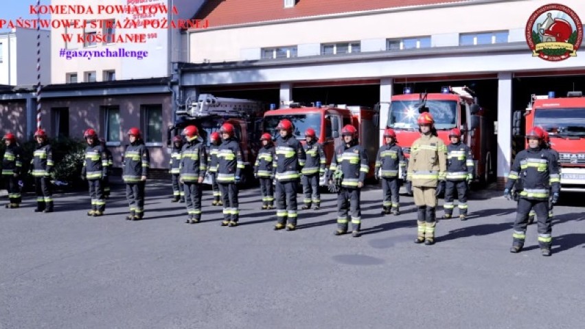 KOŚCIAN. Strażacy z komendy powiatowej podjęli wyzwanie #gaszynchallenge [FILM, ZDJĘCIA]