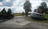 Zderzenie na krajowej dwunastce w miejscowości Strzelce. Ranna pasażerka volkswagena (FOTO)